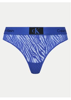 Calvin Klein Underwear Stringi 000QF7378E Niebieski ze sklepu MODIVO w kategorii Majtki damskie - zdjęcie 172550280