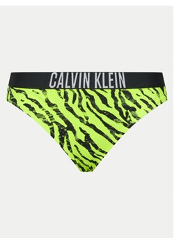 Calvin Klein Swimwear Dół od bikini KW0KW02337 Zielony ze sklepu MODIVO w kategorii Stroje kąpielowe - zdjęcie 172550293