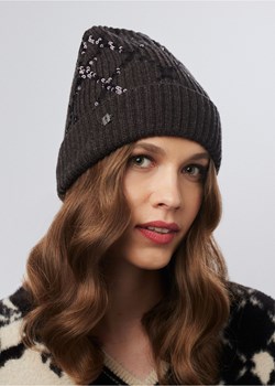Grafitowa czapka zimowa damska ze sklepu OCHNIK w kategorii Czapki zimowe damskie - zdjęcie 172551172