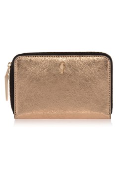 Złoty skórzany portfel damski ze sklepu OCHNIK w kategorii Portfele damskie - zdjęcie 172551582