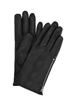 Granatowe skórzane rękawiczki damskie ze sklepu OCHNIK w kategorii Rękawiczki damskie - zdjęcie 172551820