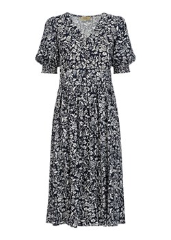 Granatowa sukienka w kwiaty ze sklepu OCHNIK w kategorii Sukienki - zdjęcie 172551854