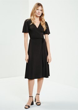 Czarna sukienka wiązana w pasie ze sklepu OCHNIK w kategorii Sukienki - zdjęcie 172551934