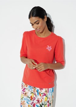 Czerwona bluzka damska z bufkami ze sklepu OCHNIK w kategorii Bluzki damskie - zdjęcie 172552203