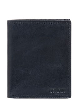 Granatowy skórzany portfel męski ze sklepu OCHNIK w kategorii Portfele męskie - zdjęcie 172552802