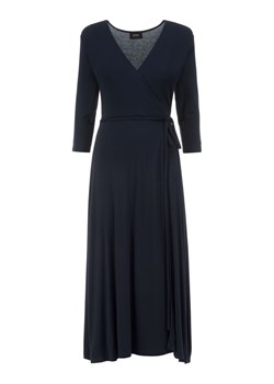 Granatowa sukienka z paskiem ze sklepu OCHNIK w kategorii Sukienki - zdjęcie 172552951