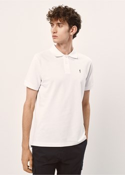 Biała koszulka polo basic męska ze sklepu OCHNIK w kategorii T-shirty męskie - zdjęcie 172553102