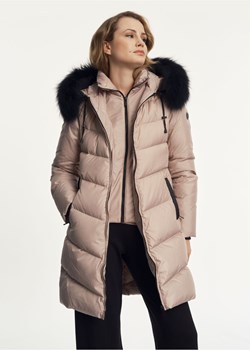 Beżowa kurtka damska z futrem ze sklepu OCHNIK w kategorii Kurtki damskie - zdjęcie 172553630