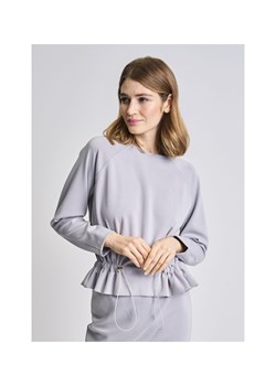 Szara bluza damska ze ściągaczem ze sklepu OCHNIK w kategorii Bluzy damskie - zdjęcie 172553724
