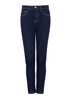 Granatowe spodnie damskie ze sklepu OCHNIK w kategorii Spodnie damskie - zdjęcie 172554181