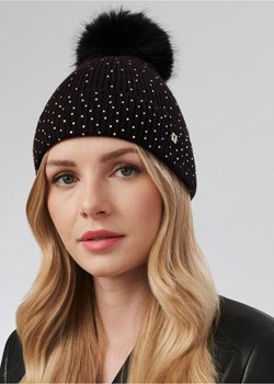 Czarna czapka damska z pomponem ze sklepu OCHNIK w kategorii Czapki zimowe damskie - zdjęcie 172554284