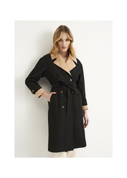 Dwurzędowy płaszcz damski z paskiem ze sklepu OCHNIK w kategorii Płaszcze damskie - zdjęcie 172554481