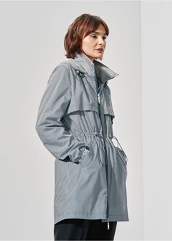 Długa kurtka damska w paski z kapturem ze sklepu OCHNIK w kategorii Kurtki damskie - zdjęcie 172554771