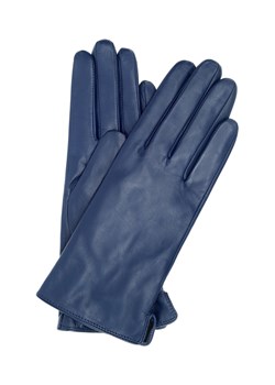 Granatowe skórzane rękawiczki damskie ze sklepu OCHNIK w kategorii Rękawiczki damskie - zdjęcie 172554804