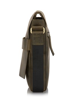 Czarna skórzana torba męska z klapą ze sklepu OCHNIK w kategorii Saszetki - zdjęcie 172554810