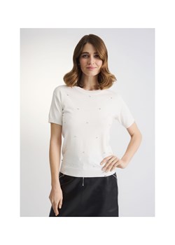 Biała bluzka damska z cekinami ze sklepu OCHNIK w kategorii Bluzki damskie - zdjęcie 172555452