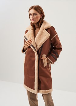 Kożuch brązowy damski ze sklepu OCHNIK w kategorii Płaszcze damskie - zdjęcie 172555751