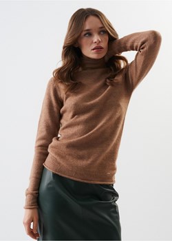 Jasnobrązowy sweter damski ze sklepu OCHNIK w kategorii Swetry damskie - zdjęcie 172555912