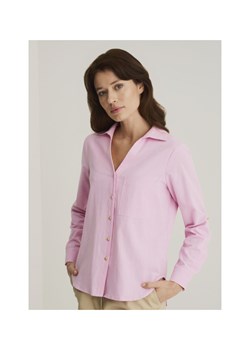 Różowa koszula bawełniana damska ze sklepu OCHNIK w kategorii Koszule damskie - zdjęcie 172555940