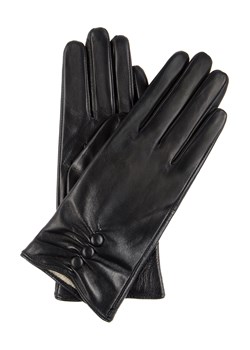 Czarne skórzane rękawiczki damskie ze sklepu OCHNIK w kategorii Rękawiczki damskie - zdjęcie 172556093
