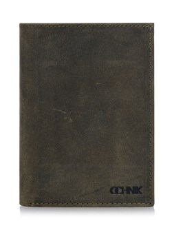 Skórzany portfel męski khaki ze sklepu OCHNIK w kategorii Portfele męskie - zdjęcie 172556122