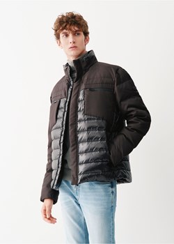 Czarna pikowana puchowa kurtka męska ze sklepu OCHNIK w kategorii Kurtki męskie - zdjęcie 172556220