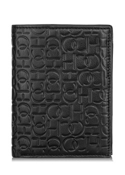 Skórzany czarny portfel męski z monogramem ze sklepu OCHNIK w kategorii Portfele męskie - zdjęcie 172556571