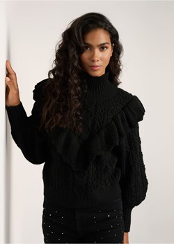 Czarny sweter z półgolfem damski ze sklepu OCHNIK w kategorii Swetry damskie - zdjęcie 172556754