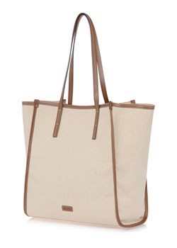 Duża torebka damska ze skórzanymi paskami ze sklepu OCHNIK w kategorii Torby letnie - zdjęcie 172556881