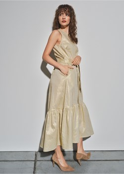 Metaliczna sukienka z wiązaniem ze sklepu OCHNIK w kategorii Sukienki - zdjęcie 172556892