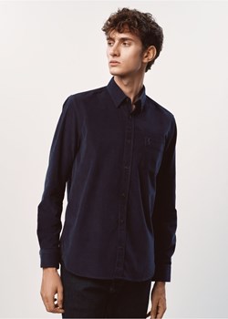 Granatowa koszula męska sztruksowa ze sklepu OCHNIK w kategorii Koszule męskie - zdjęcie 172557163