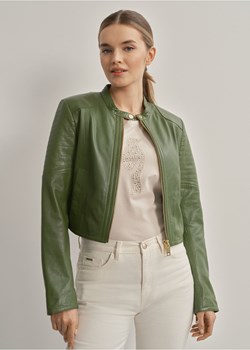 Zielona kurtka damska ze skóry naturalnej ze sklepu OCHNIK w kategorii Kurtki damskie - zdjęcie 172557290