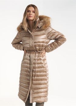Ciepła kurtka damska w kolorze beżowym ze sklepu OCHNIK w kategorii Płaszcze damskie - zdjęcie 172557404