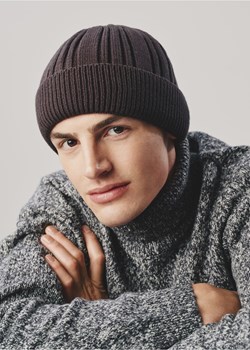Granatowa czapka zimowa męska ze sklepu OCHNIK w kategorii Czapki zimowe męskie - zdjęcie 172557410