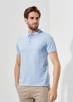 Niebieska koszulka polo męska z logo OCHNIK ze sklepu OCHNIK w kategorii T-shirty męskie - zdjęcie 172558051