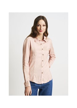 Beżowa koszula damska w drobną wilgę ze sklepu OCHNIK w kategorii Koszule damskie - zdjęcie 172558074