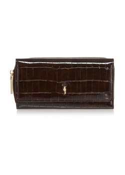 Duży brązowy portfel damski croco ze sklepu OCHNIK w kategorii Portfele damskie - zdjęcie 172558404
