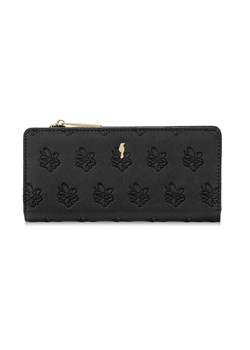 Duży czarny portfel damski z tłoczeniem ze sklepu OCHNIK w kategorii Portfele damskie - zdjęcie 172559130