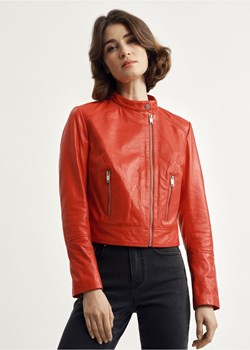 Czerwona skórzana kurtka damska ze sklepu OCHNIK w kategorii Kurtki damskie - zdjęcie 172559260