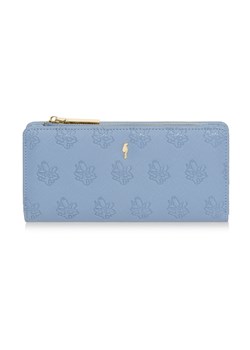 Duży błękitny portfel damski z tłoczeniem ze sklepu OCHNIK w kategorii Portfele damskie - zdjęcie 172559330