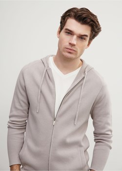 Beżowy sweter męski z kapturem ze sklepu OCHNIK w kategorii Swetry męskie - zdjęcie 172561411