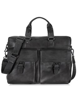 Skórzana torba biznesowa czarna męska ze sklepu OCHNIK w kategorii Torby męskie - zdjęcie 172561513
