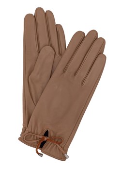 Skórzane rękawiczki damskie z wiązaniem ze sklepu OCHNIK w kategorii Rękawiczki damskie - zdjęcie 172561882