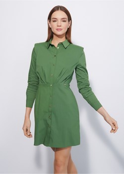 Zielona sukienka z kołnierzykiem ze sklepu OCHNIK w kategorii Sukienki - zdjęcie 172561920