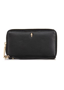 Czarny skórzany portfel damski na pasku ze sklepu OCHNIK w kategorii Portfele damskie - zdjęcie 172562164