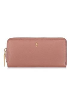 Duży różowy skórzany portfel damski ze sklepu OCHNIK w kategorii Portfele damskie - zdjęcie 172562224