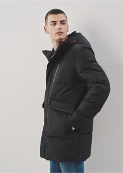 Długa czarna kurtka męska z kapturem ze sklepu OCHNIK w kategorii Kurtki męskie - zdjęcie 172562332