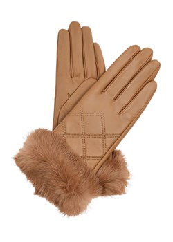 Skórzane rękawiczki damskie z futerkiem ze sklepu OCHNIK w kategorii Rękawiczki damskie - zdjęcie 172562953