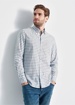 Niebiesko-zielona koszula męska w kratę ze sklepu OCHNIK w kategorii Koszule męskie - zdjęcie 172563173