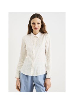 Biała koszula damska w drobną wilgę ze sklepu OCHNIK w kategorii Koszule damskie - zdjęcie 172563271